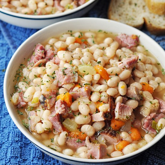 Ham & Bean Crockpot Soup