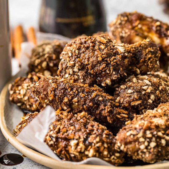 Beer and Pretzel Chicken Wings!