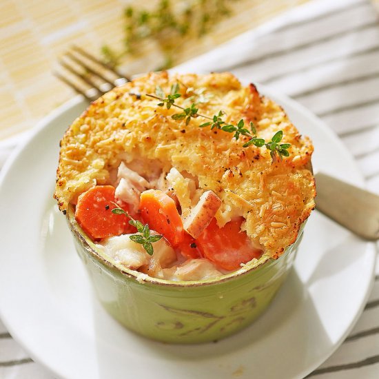 Cauliflower Crusted Chicken Pot Pie