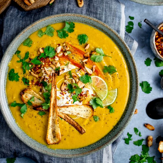 Parsnip and Sweet Potato Soup