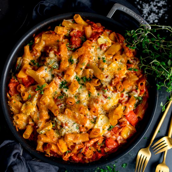 Leftover Turkey Pasta Bake