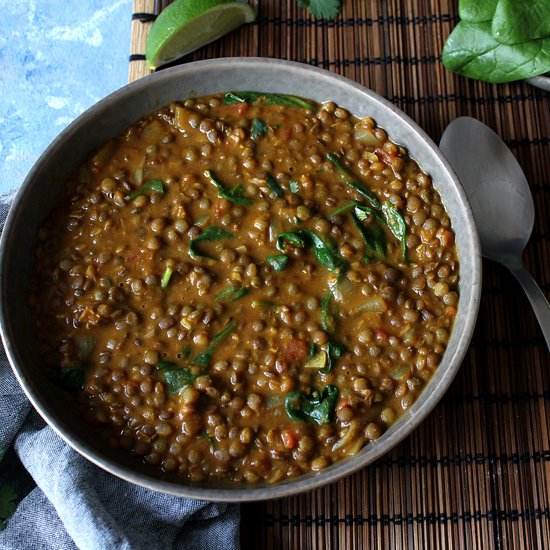 Creamy lentils curry (vegan)