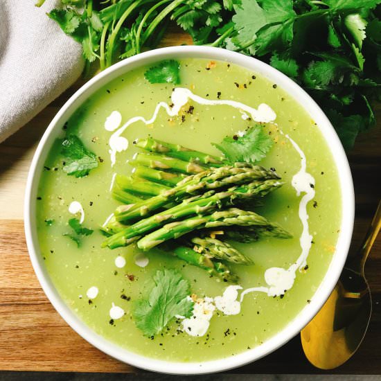 Cream of Asparagus Cheddar Soup