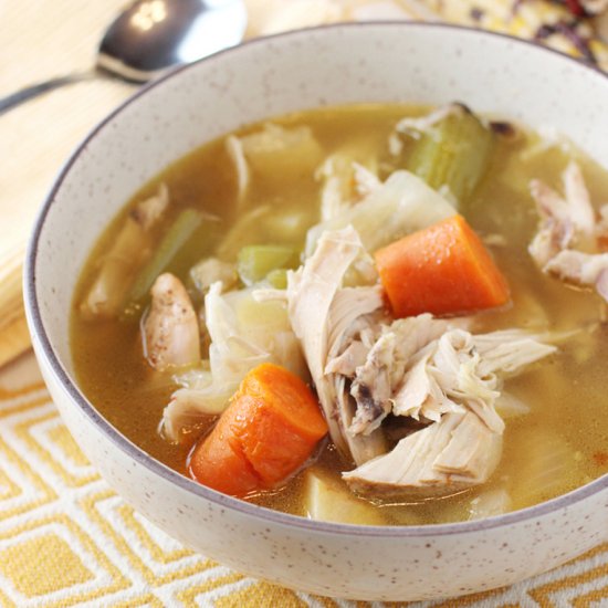 Limon Omani Roasted chicken soup