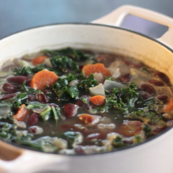 Red Bean and Kale Soup