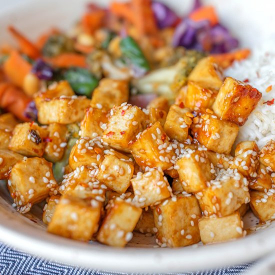 Vegetable Tofu Pad Thai Rice Bowls