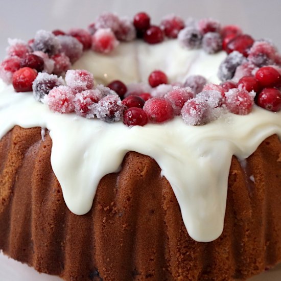 White Chocolate Cranberry Bundt Cake