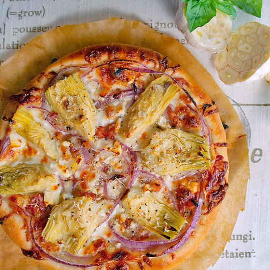 Artichoke Pizza with Pancetta