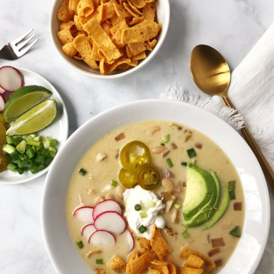 Coconut White Bean Chicken Chili