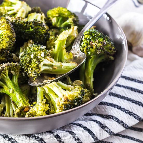 Low-Carb Roasted Marinated Broccoli