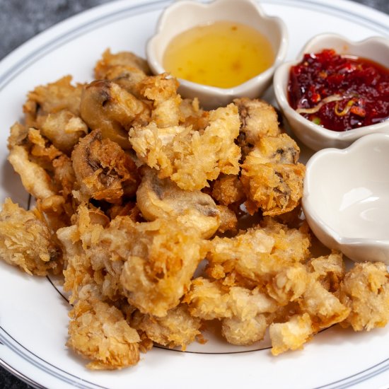 Fried Mushrooms & Sweet Chili Dip