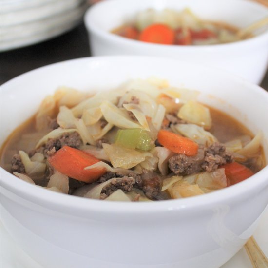 Cabbage and Beef Soup