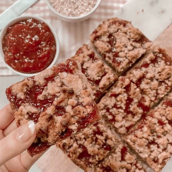 Strawberry Jam Oat Bars