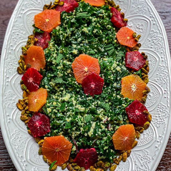 Citrus Tahini Kale Salad