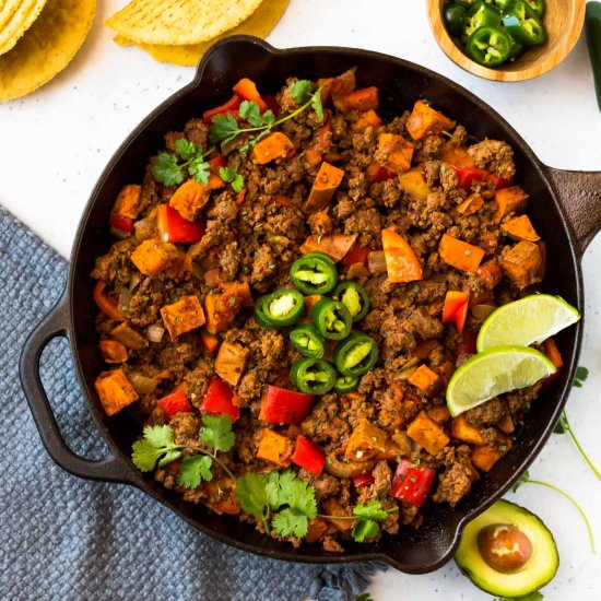 Easy Sweet Potato Taco Skillet