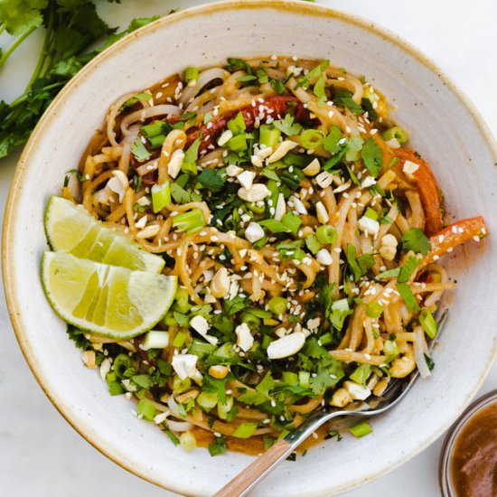 Pad Thai with Peanut Sauce