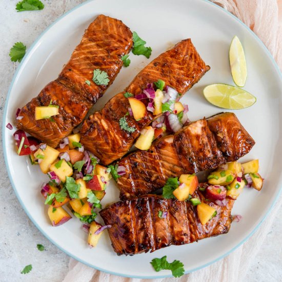 Salmon with Peach Salsa!