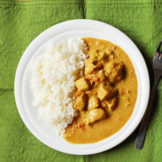 CROCKPOT COCONUT CHICKEN & VEGGIE.