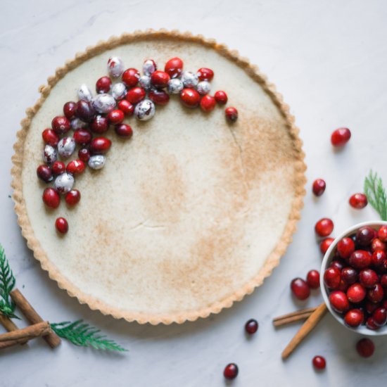 Vegan Eggnog Cheesecake Tart