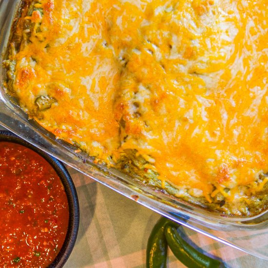 Chili Verde Green Enchiladas