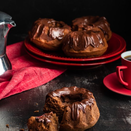 Vegan Mini Espresso Bundt Cakes