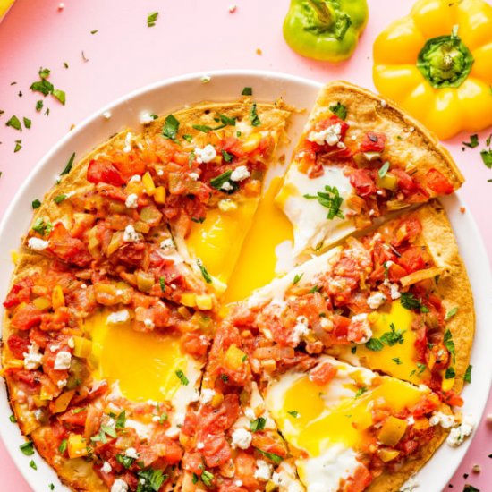 CAULIFLOWER CRUST SHAKSHUKA PIZZA