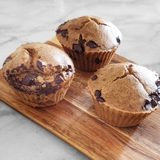 Choc Chip Blondie Muffins