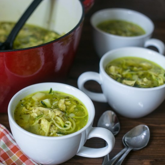 Low Carb Chicken Noodle Soup