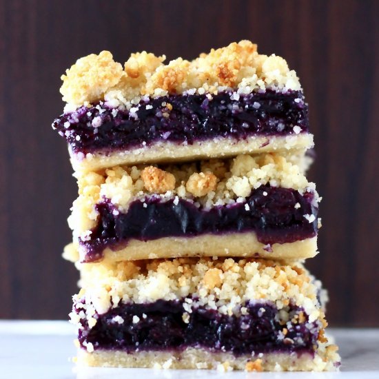 GF Vegan Blueberry Crumble Bars