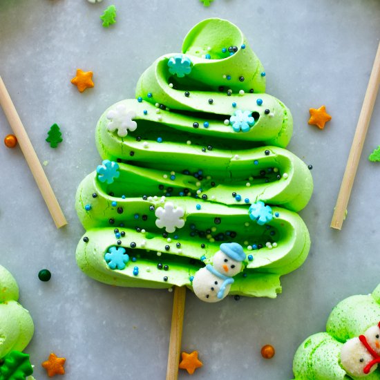 meringue cookies christmas tree