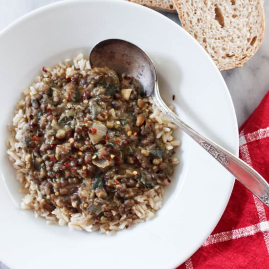 Hearty Mung Bean and Lentil Stew