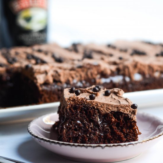 Baileys Chocolate Poke Cake