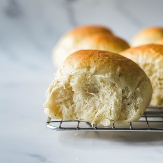 garlic + herb rolls