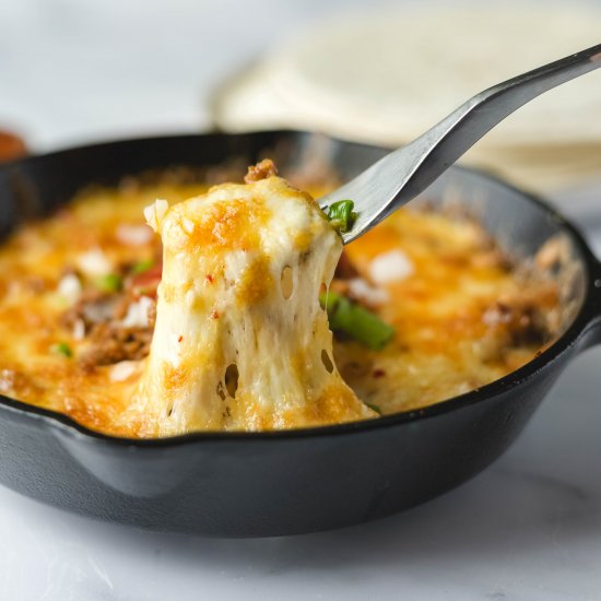 queso fundido with chorizo