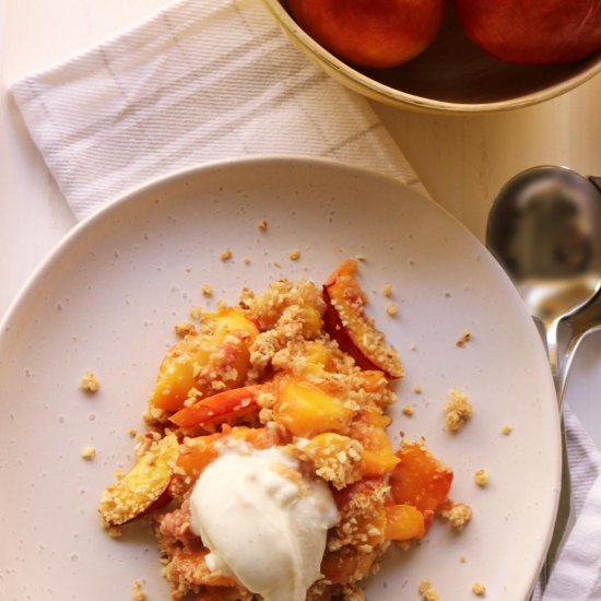 Breakfast Peach & Nectarine Crumble