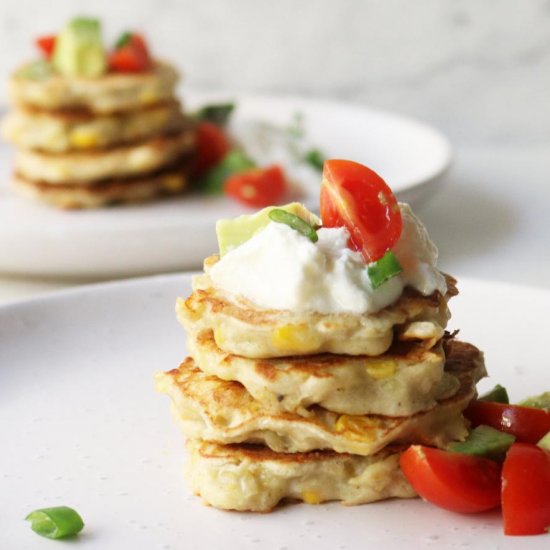 Corn Fritters with Cauliflower