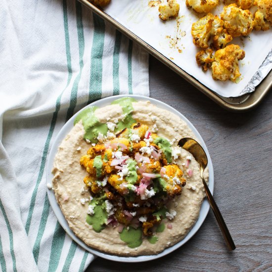 Roasted Cauliflower Hummus