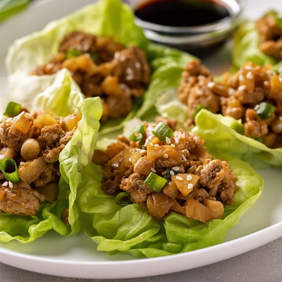 asian chicken lettuce wraps