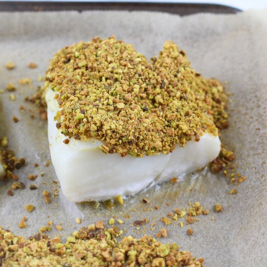 Pistachio Crusted Baked Cod