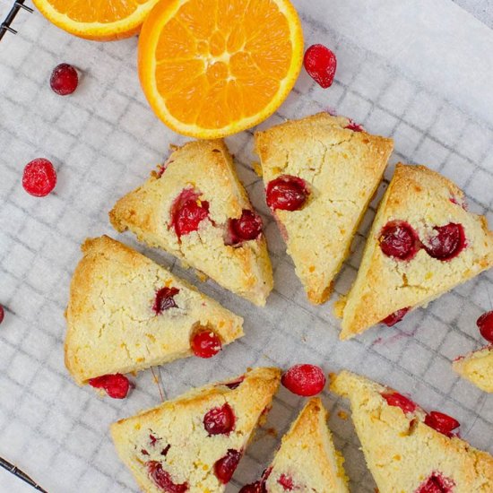 Keto Cranberry & Orange Scones