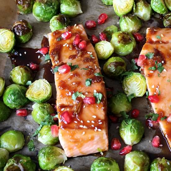 Honey & soy glazed salmon