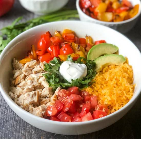 Healthy Keto Chicken Burrito Bowl