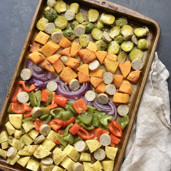 Sheet Pan Sausage and Veggies