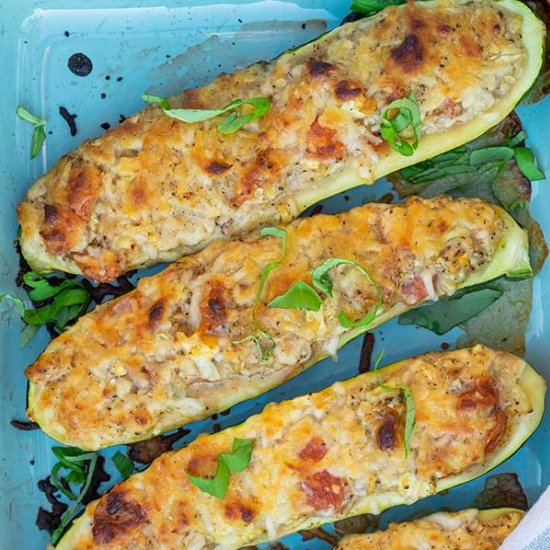 Italian Stuffed Zucchini – Keto