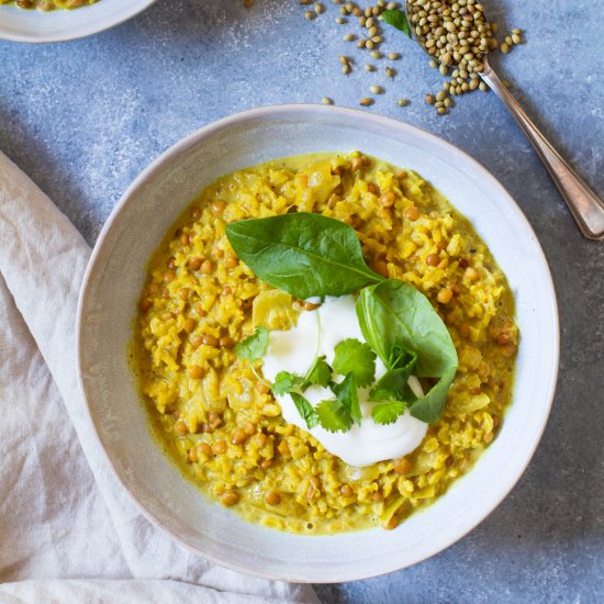 Vegan Ginger Coconut Lentil Curry