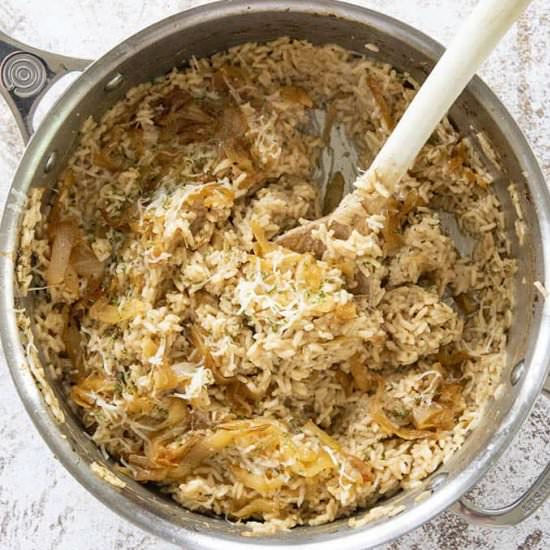 One Pot French Onion Rice