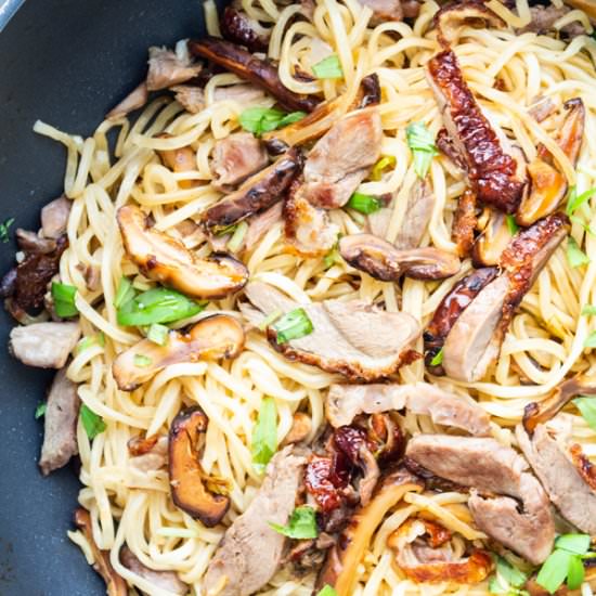 E-Fu Noodles with Roast Duck