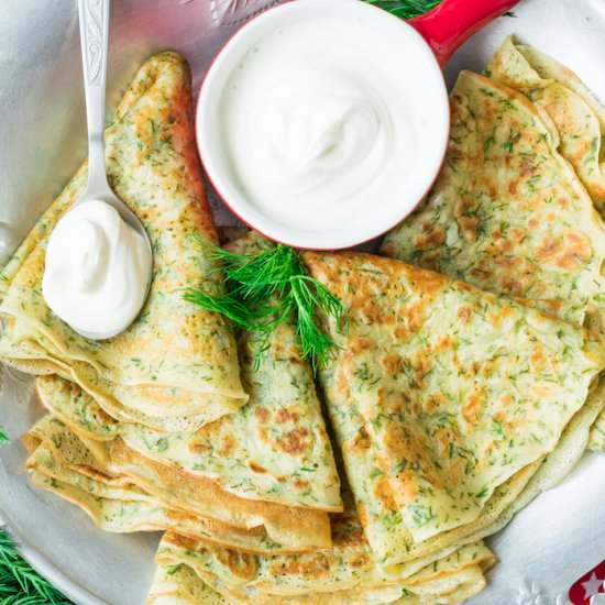 Dill Pancakes (Russian Blini)