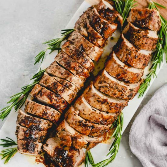 Balsamic Roast pork tenderloin