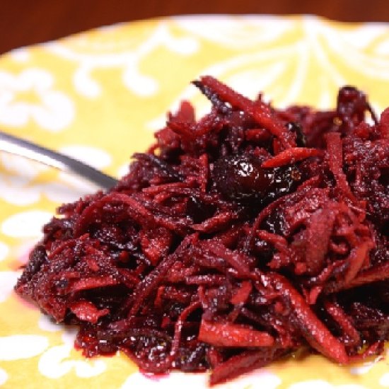 Winter Carrot Salad w/ Cranberries